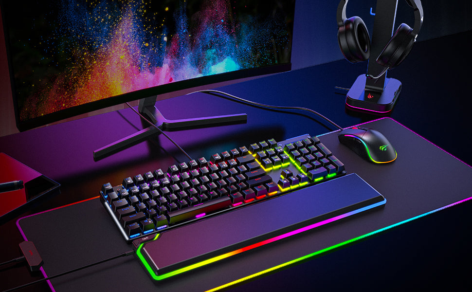 RGB Tastatur Handgelenkauflage