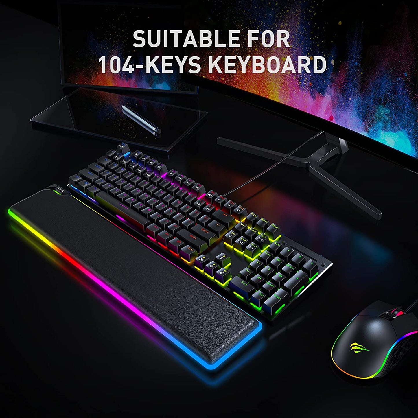 RGB Tastatur Handgelenkauflage